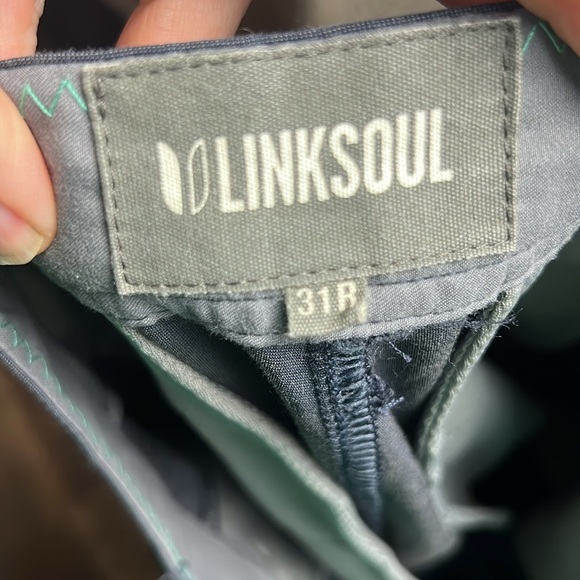 LinkSoul Men’s CHINO BOARDWALKER PANT dark blue soft stretch 31r x31 Lightweight - Picture 7 of 9